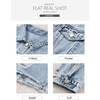 image:imageSidefeel Denim Jacket for Women Cropped Jean Jacket Trendy ShacketA Sky Blue