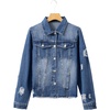 image:imageSidefeel Denim Jacket for Women Cropped Jean Jacket Trendy ShacketBluing