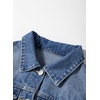 image:imageSidefeel Denim Jacket for Women Cropped Jean Jacket Trendy ShacketIceland Blue