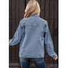image:imageSidefeel Denim Jacket for Women Oversized Ruffle Jean Jacket ShacketIceland Blue