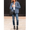 image:imageSidefeel Denim Jacket for Women Oversized Ruffle Jean Jacket ShacketIceland Blue