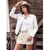 image:imageSidefeel Denim Jacket for Women Oversized Ruffle Jean Jacket ShacketWhite