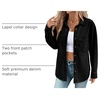 image:imageSidefeel Women Denim Shirts Oversized Long Sleeve Button Down Blouse TopBlack