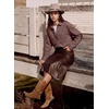 image:imageSidefeel Women Denim Shirts Oversized Long Sleeve Button Down Blouse TopBrown