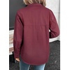 image:imageSidefeel Women Denim Shirts Oversized Long Sleeve Button Down Blouse TopBurgundy