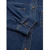 image:imageSidefeel Women Denim Shirts Oversized Long Sleeve Button Down Blouse TopDark Blue