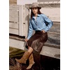image:imageSidefeel Women Denim Shirts Oversized Long Sleeve Button Down Blouse TopSky Blue