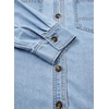 image:imageSidefeel Women Denim Shirts Oversized Long Sleeve Button Down Blouse TopSky Blue