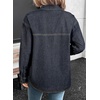image:imageSidefeel Women Denim Shirts Oversized Long Sleeve Button Down Blouse TopVintage Blue