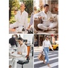 image:imageSidefeel Womens Button Ruffled Edge Dressy Denim Shirt TopsWhite