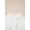 image:imageSidefeel Womens Button Ruffled Edge Dressy Denim Shirt TopsWhite