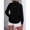 image:imageSidefeel Womens Long Sleeve Button Down Collared Denim ShirtBlack
