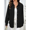 image:imageSidefeel Womens Long Sleeve Button Down Collared Denim ShirtBlack