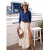 image:imageSidefeel Womens Long Sleeve Button Down Collared Denim ShirtBluing