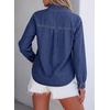 image:imageSidefeel Womens Long Sleeve Button Down Collared Denim ShirtBluing