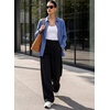 image:imageSidefeel Womens Long Sleeve Button Down Collared Denim ShirtDark Blue