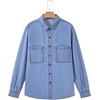 image:imageSidefeel Womens Long Sleeve Button Down Collared Denim ShirtIceland Blue
