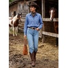 image:imageSidefeel Womens Long Sleeve Button Down Collared Denim ShirtIceland Blue