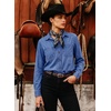 image:imageSidefeel Womens Long Sleeve Button Down Collared Denim ShirtLight Blue
