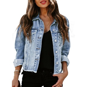 image:imageSidefeel Denim Jacket for Women Cropped Jean Jacket Trendy ShacketA Sky Blue
