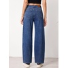 image:imageSIDEFEEL Jeans for Women Wide Leg Stretchy Barrel JeansBluing