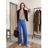image:imageSIDEFEEL Jeans for Women Wide Leg Stretchy Barrel JeansDark Blue