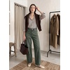 image:imageSIDEFEEL Jeans for Women Wide Leg Stretchy Barrel JeansGreen