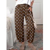 image:imageSidefeel High Waisted Barrel Jeans for Women TrendyBrown Blue Dots