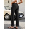 image:imageSidefeel Ruffle Jeans for Women Wide Straight Leg Denim Stretch PantsBlack