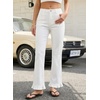 image:imageSidefeel Ruffle Jeans for Women Wide Straight Leg Denim Stretch PantsWhite