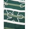 image:imageSidefeel Womens 3D Floral Long Sleeve Crewneck Striped SweatersGreen Stripe