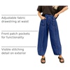 image:imageSidefeel Womens Barrel Baggy Jeans Drawstring Denim PantsBluing