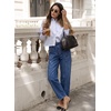 image:imageSidefeel Womens Barrel Baggy Jeans Drawstring Denim PantsBluing