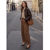 image:imageSidefeel Womens Barrel Baggy Jeans Drawstring Denim PantsBrown