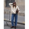 image:imageSidefeel Womens Barrel Baggy Jeans Drawstring Denim PantsDark Blue