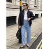 image:imageSidefeel Womens Barrel Baggy Jeans Drawstring Denim PantsIceland Blue