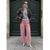 image:imageSidefeel Womens Barrel Baggy Jeans Drawstring Denim PantsPink