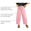 image:imageSidefeel Womens Barrel Baggy Jeans Drawstring Denim PantsPink