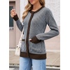 image:imageSidefeel Womens Button Down Plaid Cardigan Sweater Fall OutfitDark Brown
