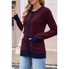 image:imageSidefeel Womens Button Down Plaid Cardigan Sweater Fall OutfitRed Dahlia