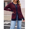 image:imageSidefeel Womens Button Down Plaid Cardigan Sweater Fall OutfitRed Dahlia