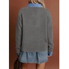 image:imageSidefeel Womens Collared Chunky Knit Pullover SweatersDark Grey