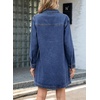 image:imageSidefeel Womens Denim Dress Casual Long Sleeve Jean DressBlue