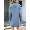 image:imageSidefeel Womens Denim Dress Casual Long Sleeve Jean DressIceland Blue