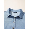 image:imageSidefeel Womens Denim Dress Casual Long Sleeve Jean DressIceland Blue