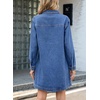 image:imageSidefeel Womens Denim Dress Casual Long Sleeve Jean DressLight Blue