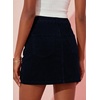 image:imageSidefeel Womens Fall High Waisted Corduroy Mini SkirtsNavy Blue