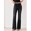 image:imageSidefeel Womens Flared Jeans High Waisted Denim PantsBlack