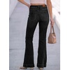 image:imageSidefeel Womens Flared Jeans High Waisted Denim PantsBlack