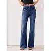 image:imageSidefeel Womens Flared Jeans High Waisted Denim PantsBluing